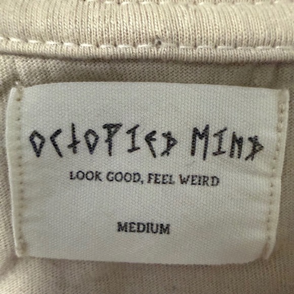 Octopied Mind Graphic T Shirt Tan Don't Tell Me What To Do Sun Skull Snake Moon - Picture 3 of 8